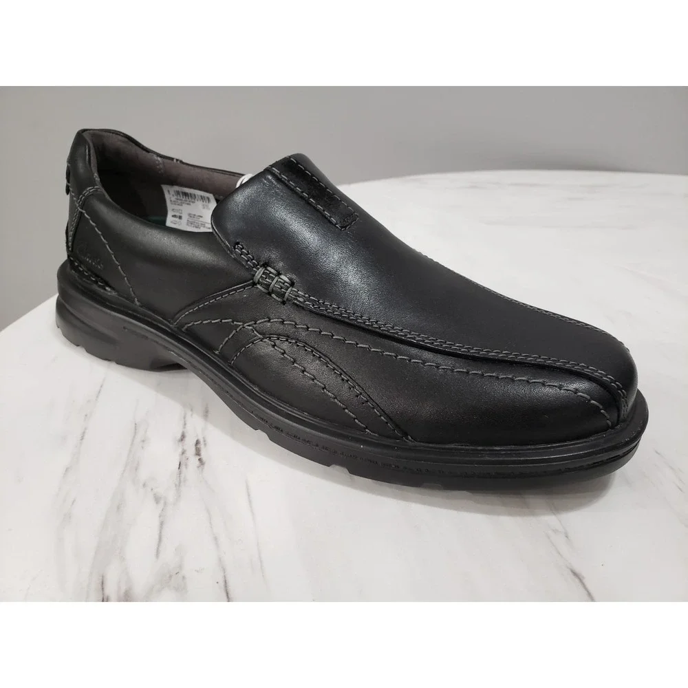 NEW NO BOX SIZE 10 Clarks Gessler Step Brown Slip On‎ Leather Loafer Dress Shoe